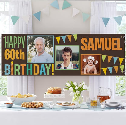 Let's Make Memories Personalized Happy Birthday Banner - Image 2
