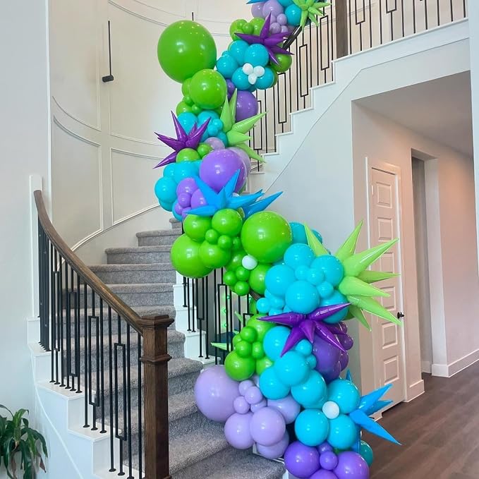 Blue Green and Purple Balloons, Balloon 50PCS 12 Inch Fruit Green Teal Blue - Image 6