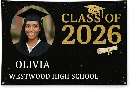Custom Graduation Banner Class of 2026 by Unknown