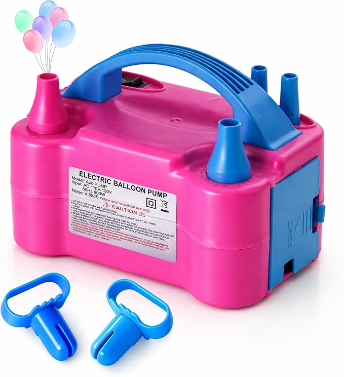 Balloon Pump Electric with Dual Nozzles & Tying Tool by Unknown