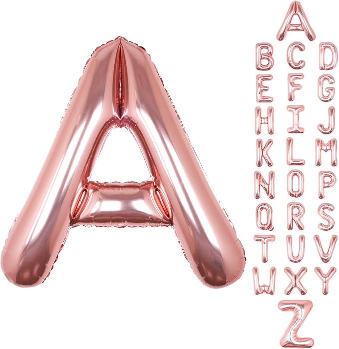 Letter Balloons Rose Gold 40 Inch A Large Big Foil Mylar Balloon | by Unknown