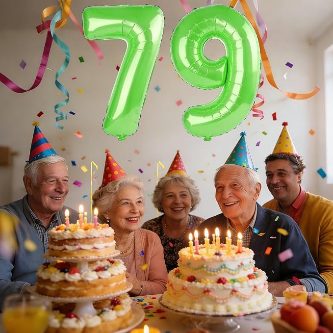 40 Inch Number 79 Balloons for 79th Birthday Party Decorations, 0-100 Fruit - Image 2