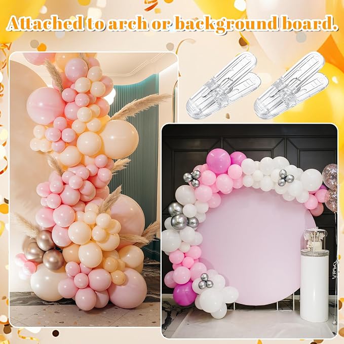 20 Pack Balloon Clips for Balloons Arch, Transparent Balloon Arch Clips for - Image 4