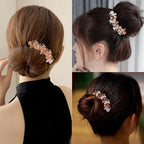 Hair Side Comb Crytal Hair Pins for Bridal, Butterfly Rhinestone Hair Clips Wedding Flower Hair Decorations Hair Tools for Brides Bridesmaids Women Ladies (4 Pack)