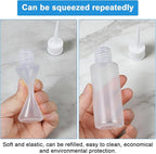 8 Pcs Small Squeeze Bottles, 50ml Tiny Applicator Bottle, Clear Empty Needle Tip Bottles for DIY Craft, Leak-Proof Hair Dye Bottle for Hair Dye, Paint Art and Liquids