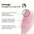 Tangle Teezer Ultimate Detangler Hairbrush, Eliminates Knots & Reduces Breakage, Mini Hair Brush for Travel, Small Hands & All Hair Types, Millennial Pink