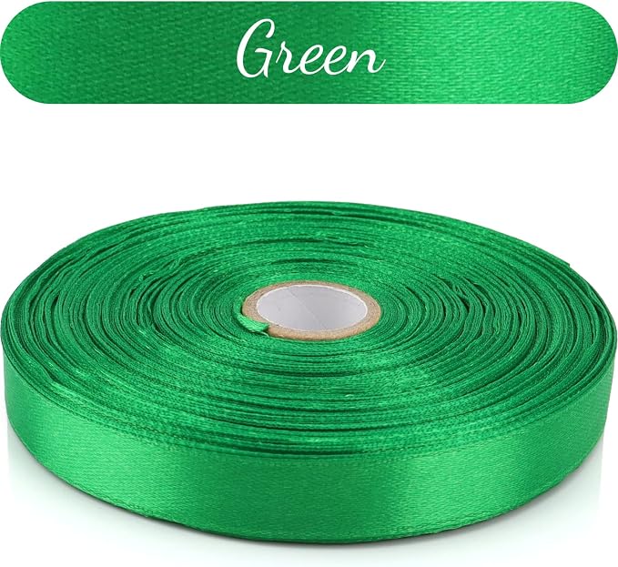 Nsilu 1/2 inch Green Ribbon for Gift Wrapping 50 Yards Perfect Wedding Party - Image 5