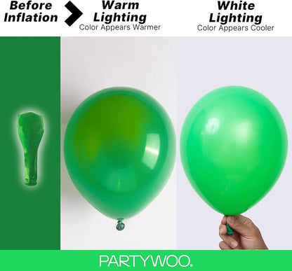 PartyWoo Green Balloons 85pcs Different Sizes of 18 12 10 5 Inch | Balloons - Image 3