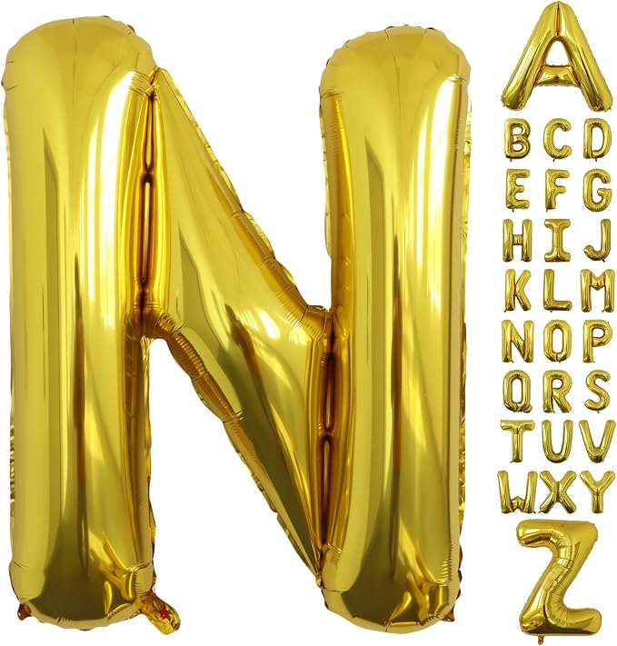 Letter Balloons Gold Party Balloon by United-UnicornsParty