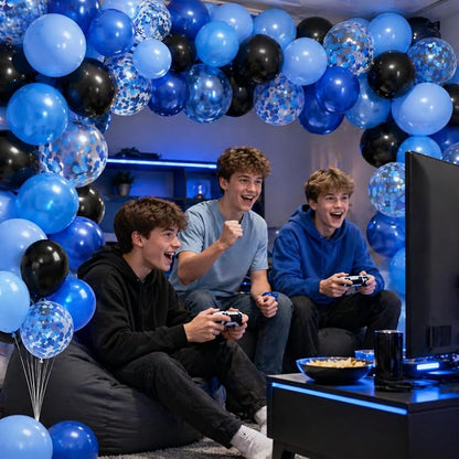 Blue and Black Balloons - Image 7