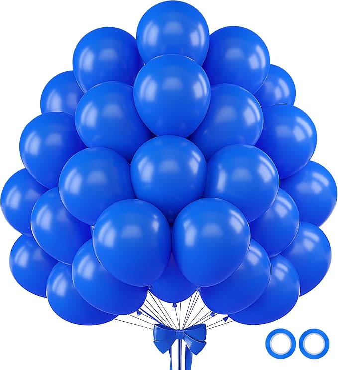 110pcs Royal Blue Balloons 12 Inch Blue Latex Balloon Garland Arch Kit by BAIBAOXIANG