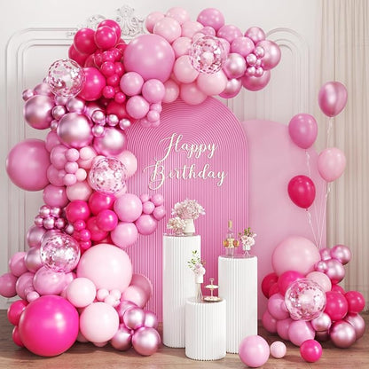 ZHIYAPA Pink Balloon Garland Arch Kit by Unknown