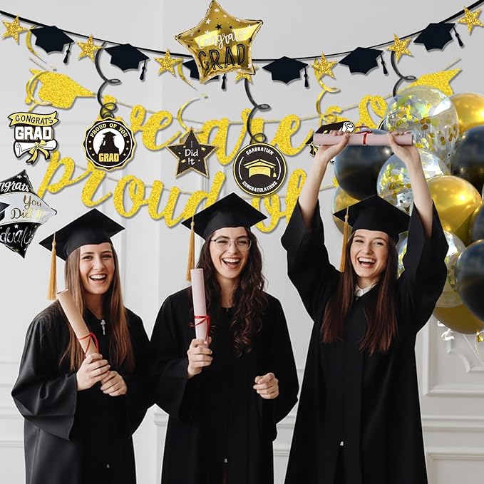 Graduation Decorations 2026, Class of 2026, Congrats Grad Hanging Swirls and We - Image 4