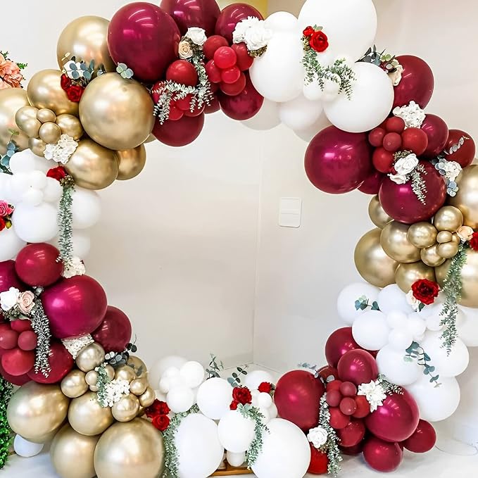 Voircoloria 90pcs Burgundy Balloons Garland Arch Kit, 18 12 10 5 Inch | - Image 7