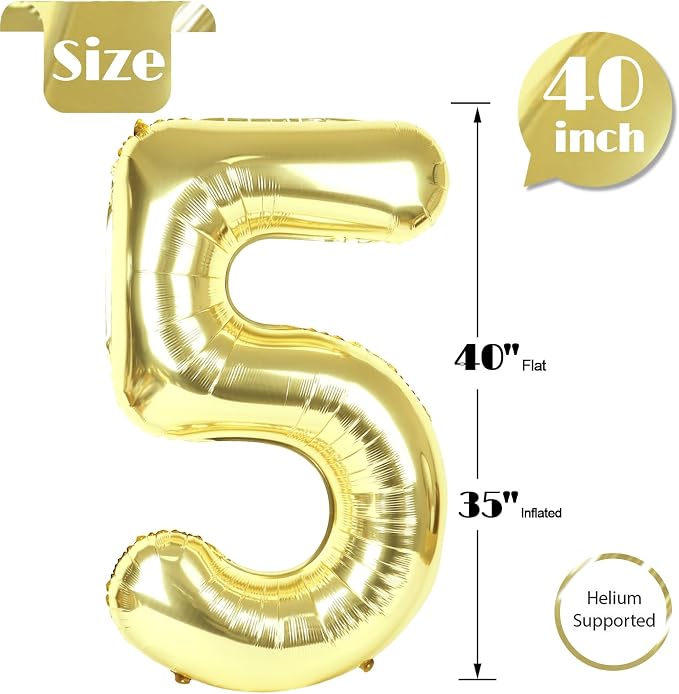 Light Gold 5 Balloon - Image 5