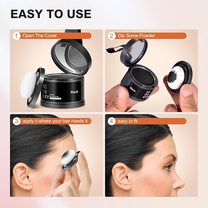 Root Touch Up Powder for Women and Men - Hairline Shadow Coverage, Gray Hair Touch Up for Eyebrows, Beard Line, and Bald Spots (Blonde)