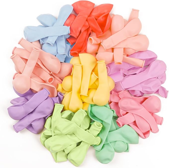 PartyWoo Pastel Balloons 100pcs Balloons Pastel Rainbow Latex 5 Inch | Baby by PartyWoo