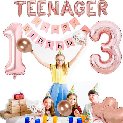 13th Birthday Party Decoration OMG UR A Teenager Birthday Balloons | Thirteen - Image 4