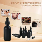 6 Pcs, 2oz Dropper Bottle, Black Glass Eye Dropper Bottle, Tincture Bottles with Dropper, Pretty Finish, Leak-Proof Design, Stronger Suction for All Kinds of Mixed Liquids