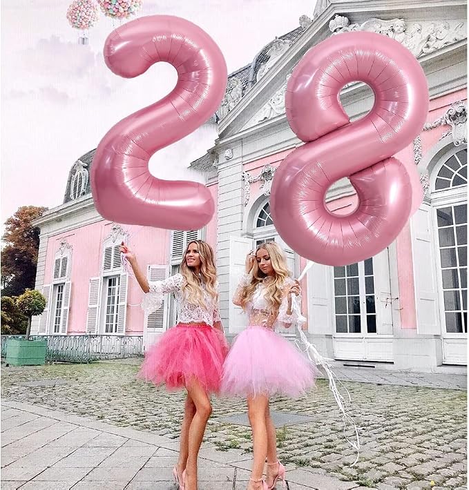 TONIFUL 40 Inch Pink Number 8 Balloons Large Foil 8th Birthday Decorations | - Image 4