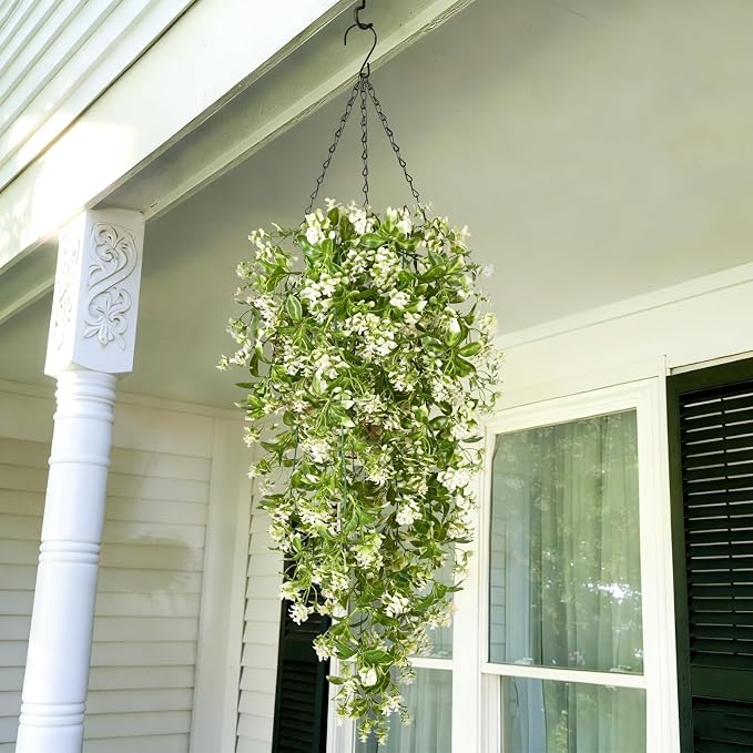 8Pcs Fake Hanging Plants, Faux Ivy Fake Vines Greenery | UV Resistant Faux - Image 3