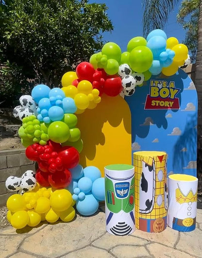 Red Blue Yellow Balloons Arch Kit - Image 6