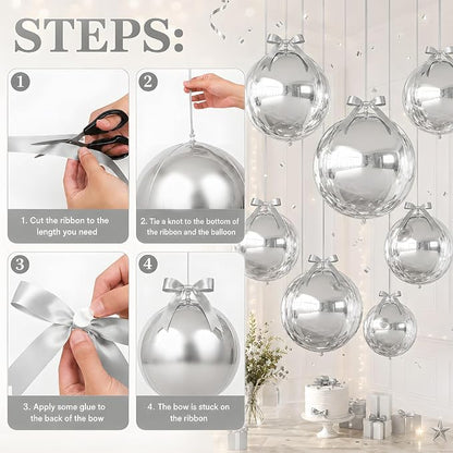 Silver Round Foil Balloons - Image 8