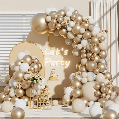 RainbowQ 165 Pcs Gold Balloons Arch Kit Different Sizes Metallic Garland | - Image 3
