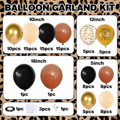 Black Gold Cheetah Print Balloon Arch Kit - Image 2