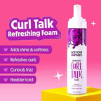 Not Your Mother's Curl Talk Frizz Control Sculpting Gel, Defining Cream, and Refreshing Curl Foam (3-Pack) - 6 and 8 fl oz - Formulated with Rice Curl Complex - For All Curly Hair Types