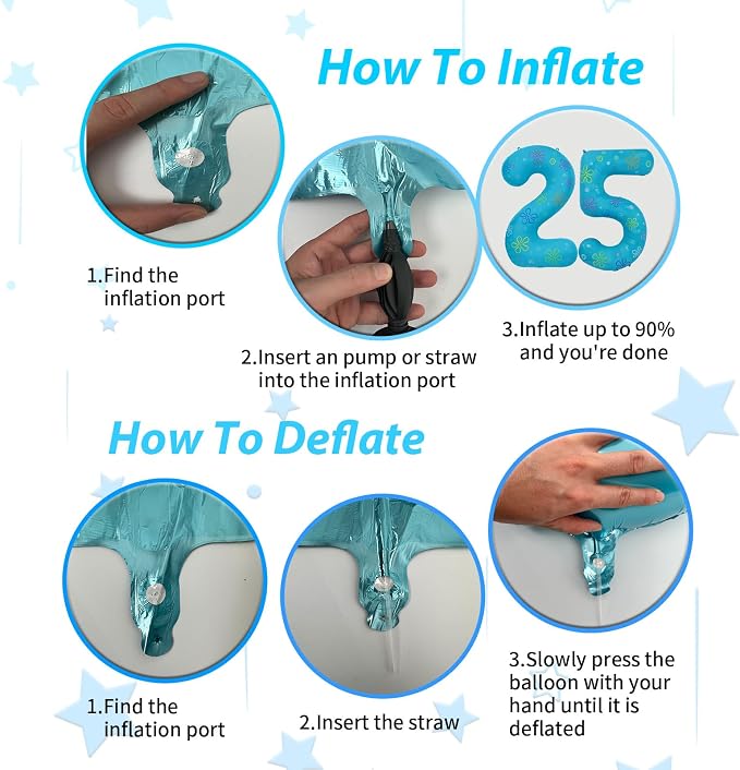 Number 25 DIY Balloon Set 40 Inch Ocean Theme Birthday Decorations - Image 7