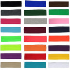Kenz Laurenz Soft and Stretchy Elastic Cotton Headbands, Pack of 12, Navy