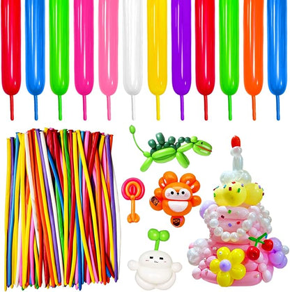 260 Long Balloons for Balloon Garland Thickening Skinny Latex Twisting Animals by Kawkalsh