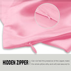 Silk Pillowcase for Hair and Skin,Soft,Breathable and Sliky 100% Standard Size Pillow Cases Set of 2,Both Sides Natural Mulberry Silk Pillowcases with Hidden Zipper(Standard Size 20"X 26",2pcs)