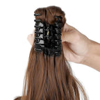 Claw Clip Ponytail Extension 18" Clip in Wavy Ponytail Hair Extensions Long Pony Tails for Women Extensions Light Auburn Wave Hairpiece
