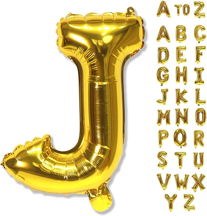 Big Alphabet J Foil Letter Balloons 40 Inch Self Inflating Name Balloon Decor by Lingqiang