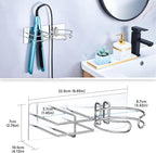 Hair Straightener Holder Hair Dryer Holder Wall Mounted, Blow Dryer and Curling Iron Holder, Blow Dryer Holder Wall Adhesive, Hair Dryer and Straightener Holder for Bathroom Salon (Silver)