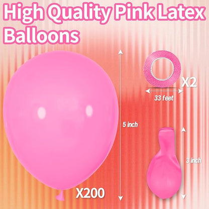200pcs Pink Balloons 5 Inch, Small Mini Latex Balloons - Image 5