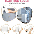 Larger Size Silicone Heat Resistant Mat for Curling Irons, Flat Irons, Hair Straightener and Other Hair Styling Tools, Portable Hot Tools Pad Cover for Travel Vanity Salon(12.0" x 9.0")