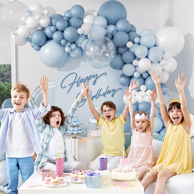 119pcs Dusty Blue Balloon Arch Garland Kit - Image 5