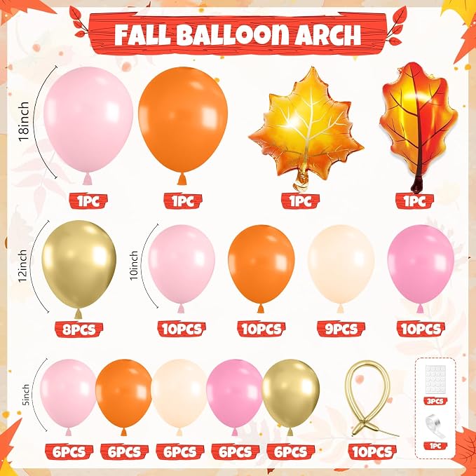 Fall Balloon Arch Kit, Thanksgiving Balloon Garland - Image 2