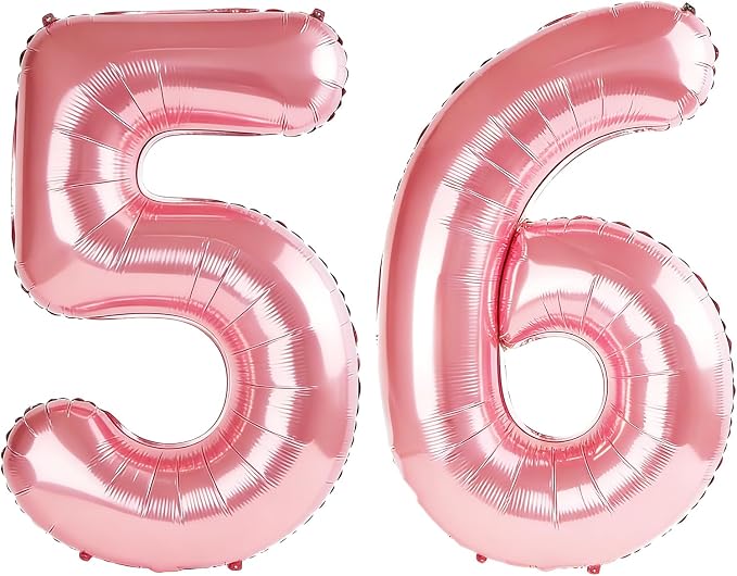 40 Inch Number 56 Balloons for 56th Birthday Party Decorations, 0-100 Jewelry by FOBELEC