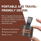 2 Pack Root Cover Up Powder, Medium Brown - Long-lasting Gray Hair Root Concealer for Hairline, Beard Line, Eyebrow, Instantly Covers Thinning Grays, Touch Up Hair Color for Travel