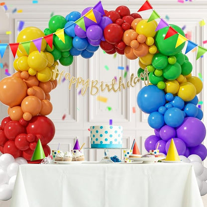 164pcs Colorful Balloon Arch Kit Red Purple Yellow Blue Green Balloons | - Image 7