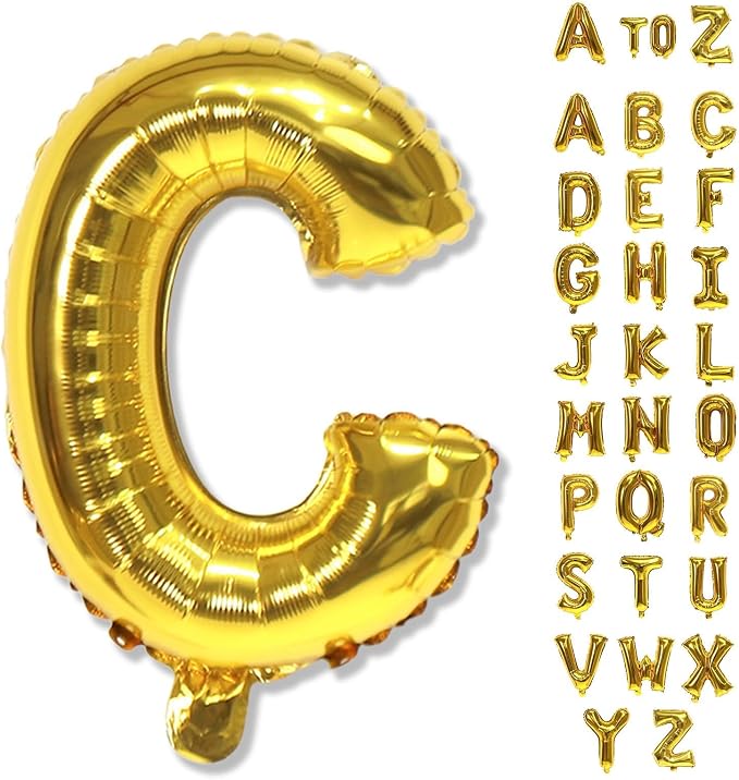 Giant C Alphabet Name Balloon, 40 Inch Helium Mylar Foil Word Balloons Letters by Lingqiang