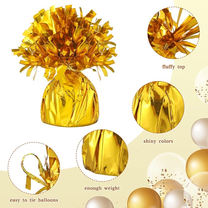 36 Pcs Metallic Balloon Weights Set Heavy Solid Metallic Anchor Balloon Holder - Image 3