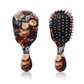 Mini Hair Brush,Cute Detangling Travel Hair Brush,Soft Bristles for Effortless Tangle Removal,Detangler Hairbrush for Women Men Boys Girls Kids Wet Dry All Hair Types (Colorful Flowers, Mini)