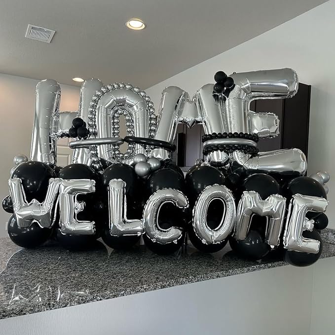 40 Inch Silver WELCOME HOME Letter Balloon - Image 5