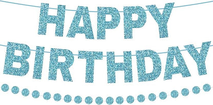 Alynta Happy Birthday Banner Pre-Strung Glitter Birthday Party Decorations | NO by Alynta
