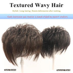 Short Human Hair Topper for Women with Hairloss,Invisible Clip in Straight Topper Hairpiece with Large Mesh 6.3x7 Ins and Silk Top Base Natural Fluffy Wiglet Hairpiece Dark Brown